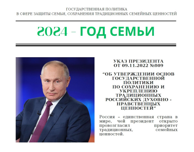 2024 - ГОД СЕМЬИ В РОССИИ 2024 - ГОД СЕМЬИ В РОССИИ.